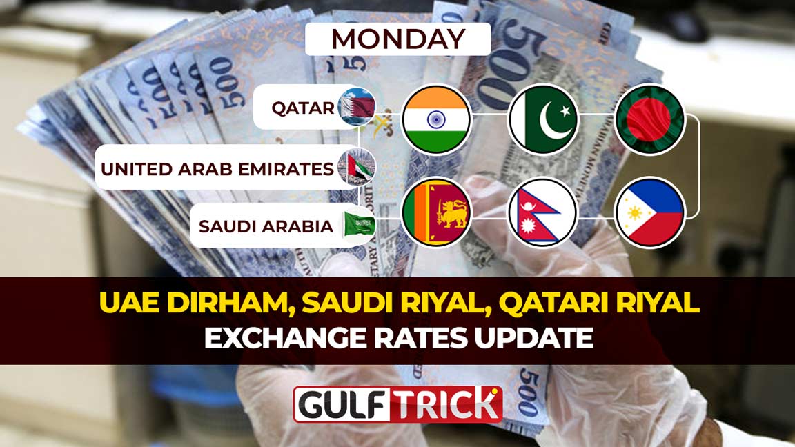 UAE Dirham, Saudi Riyal, Qatari Riyal Exchange Rates Update: 06 July 2026