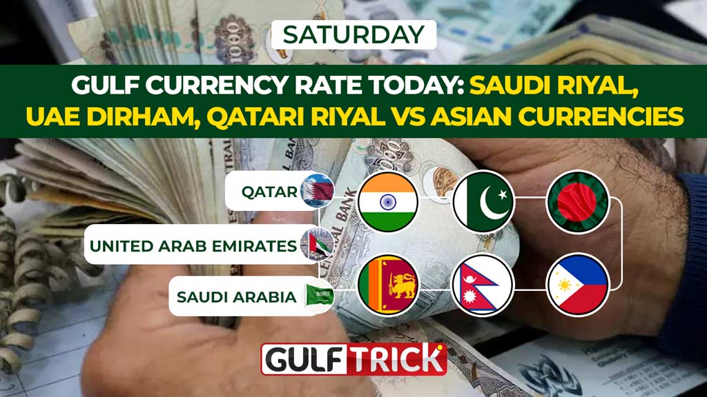 Gulf Currency Rate Today: Saudi Riyal, UAE Dirham, Qatari Riyal vs. Asian Currencies-01 August 2026