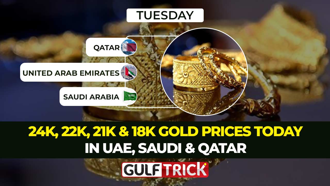 24K, 22K, 21K & 18K Gold Prices Today in UAE, Saudi & Qatar: 04 August 2026