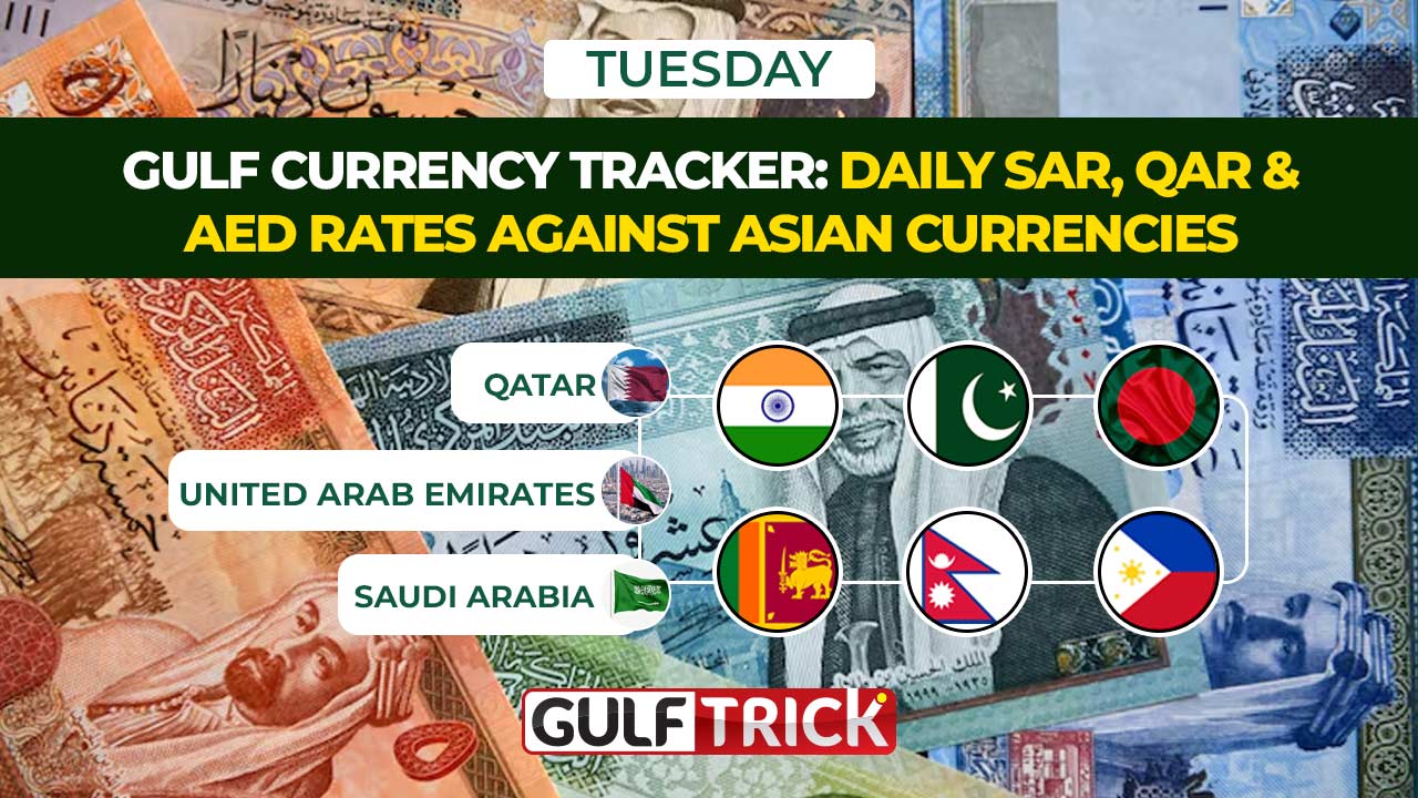 Gulf Currency Tracker: Daily SAR, QAR & AED Rates Against Asian Currencies: 04 August 2026