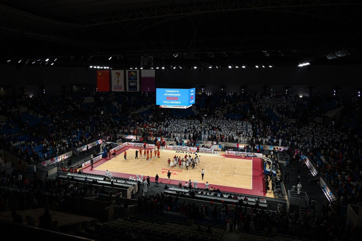 Al Janoub Arena Hosts Qatar-China Basketball Clash
