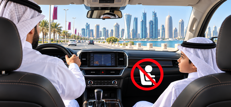 Qatar Police Warns Drivers: Children Under 10 in Front Seats Face Jail, QR3,000 Fine
