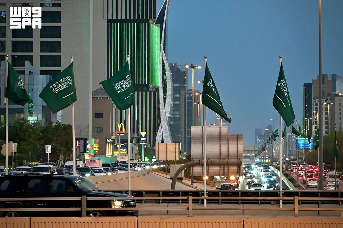 Riyadh Shines in Green Ahead of Saudi National Day