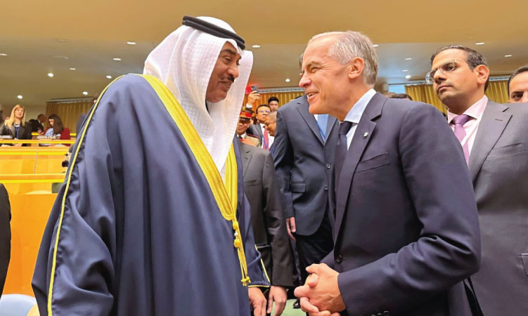 Kuwait Crown Prince Meets Canadian Prime Minister to Strengthen Bilateral Relations at UN General Assembly