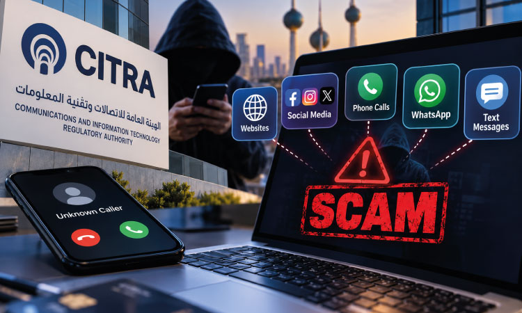 Kuwait CITRA Handles 621 Scam Reports as Websites Top the List