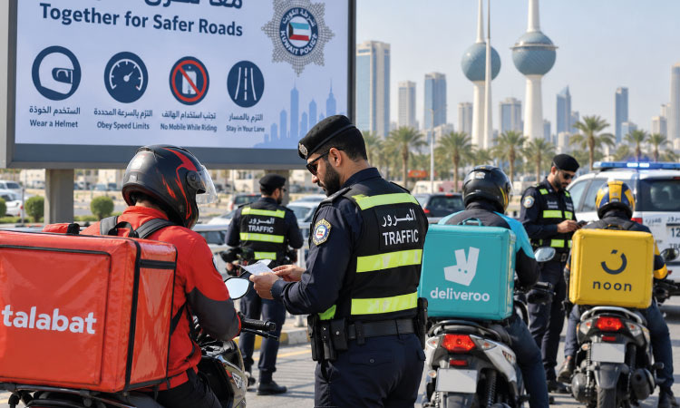 Kuwait Steps Up Traffic Campaigns Targeting Delivery Riders