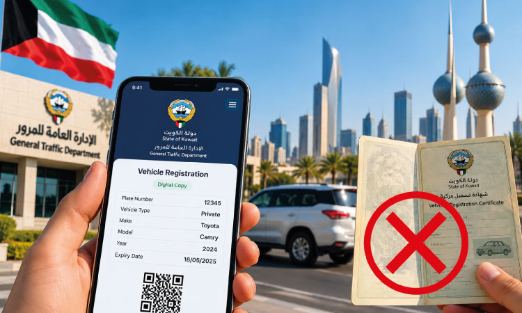 Kuwait Accepts Digital Vehicle Registration, No Paper Booklet Needed